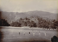 View of Almora, with soldiers of 3rd Gurkha Rifles, 1895