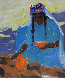 'Tea drinking in Samarkand' by Irina Ivanovna Getmanskaya