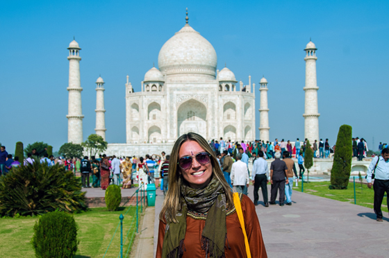 Karina at the Taj-Mahal