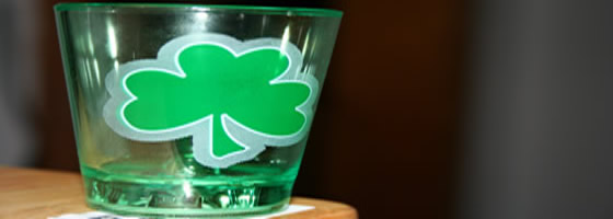 St. Patrick's Day glass