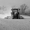 tractor on an organic farm